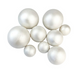 Набір кондитерських прикрас "Сфери" перламутрові, 9 шт, білі СЛ-0311 фото